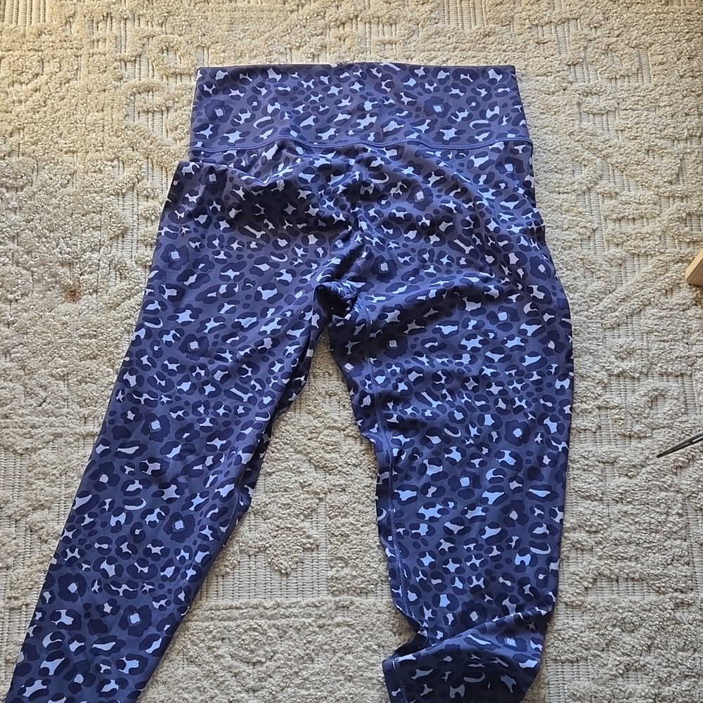 Blue leopard print leggings aerie xxl offline